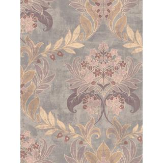 Seabrook Designs HE50719 Heritage Acrylic Coated Floral Wallpaper
